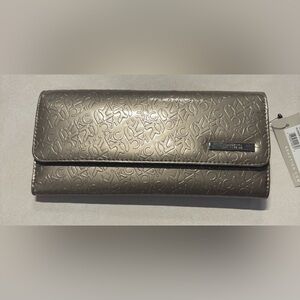 Kenneth Cole Embossed Metallic Clutch
